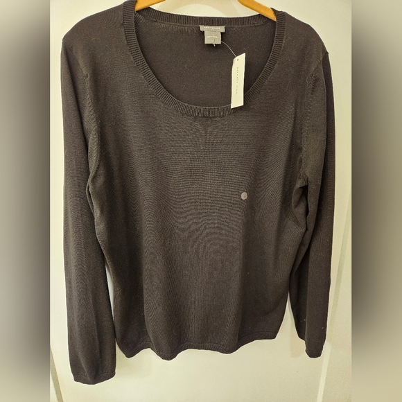 NWT - Silk Blend Ann Taylor Black Sweater - Size L - Picture 8 of 8